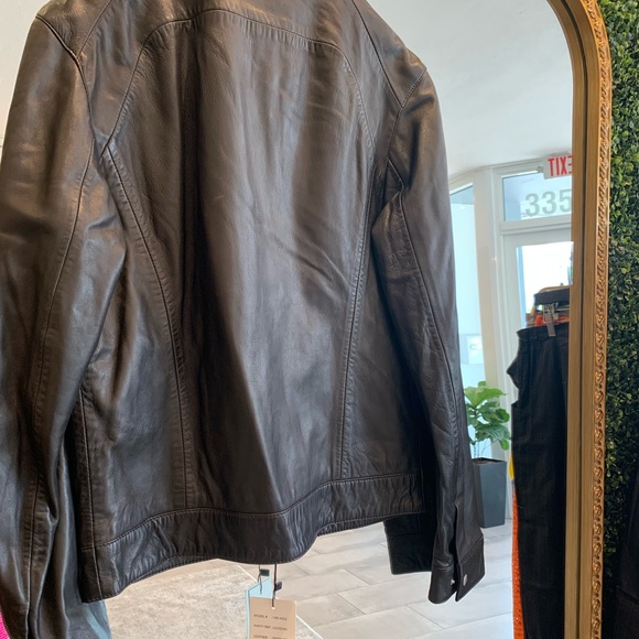 SERGE PARIENTE LEGEND 100% SHEEP BLACK LEATHER JACKET MOTO BOMBER ROCK N ROLL L - Picture 8 of 8